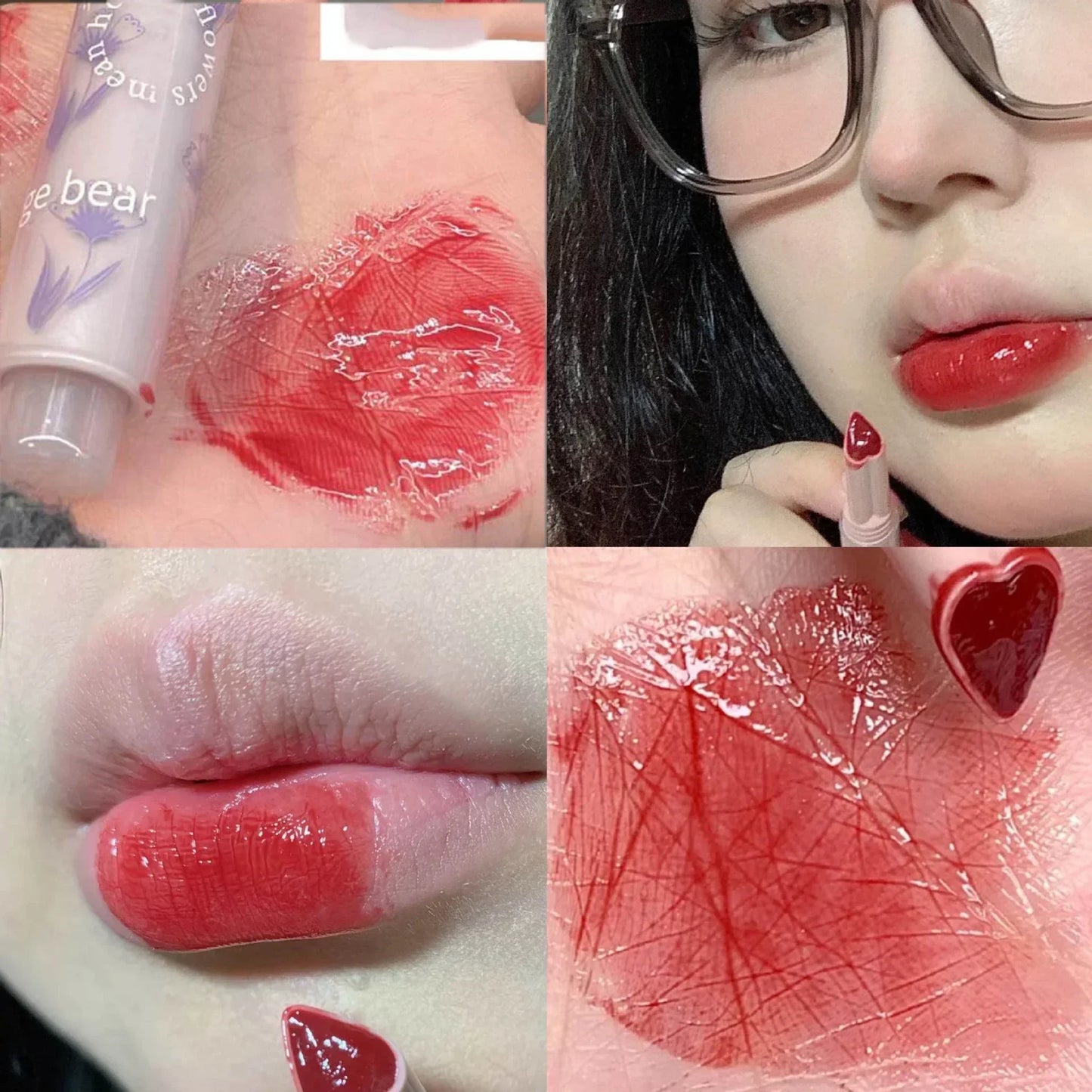 Adorable Heart Glossy Lip Tint – High Shine & Long Wear
