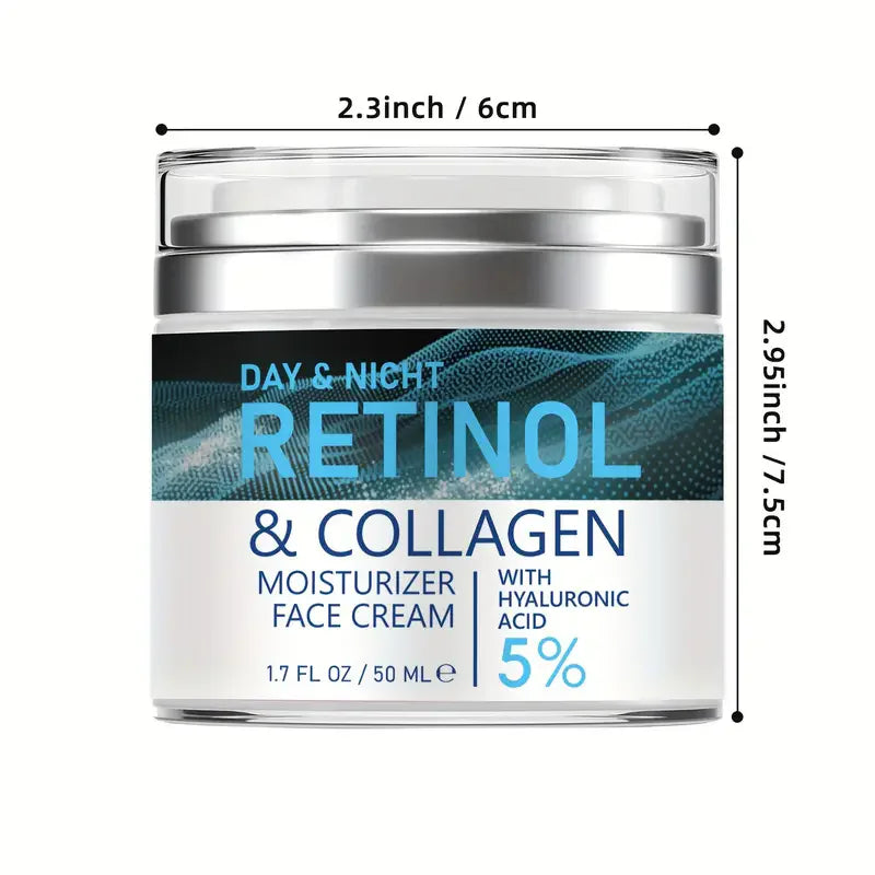 Retinol & Collagen Face Cream – Anti-Wrinkle Day & Night Moisturizer 50ml