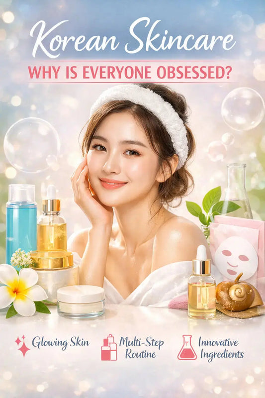 a korean woman and her korean skincare routine