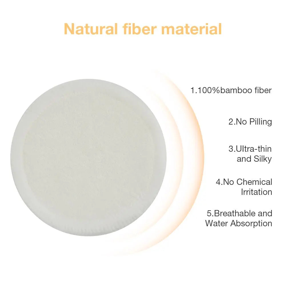 12Pcs Reusable Bamboo Makeup Remover Pads with Storage Bag eprolo