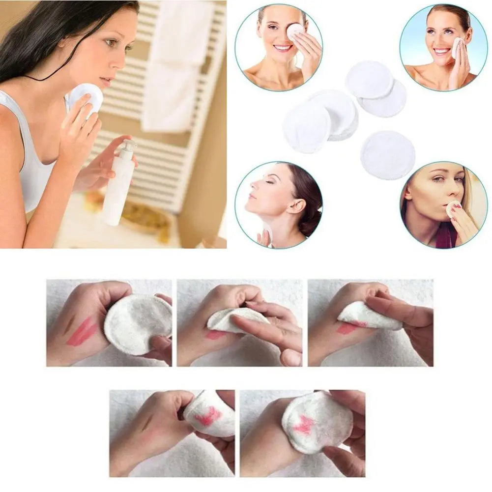 12Pcs Reusable Bamboo Makeup Remover Pads with Storage Bag eprolo