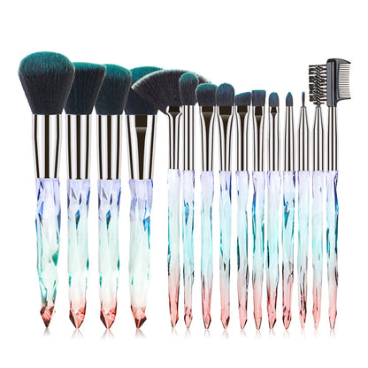 15 Pcs 15 Pcs Diamond Crystal Makeup Brush Set | Professional Makeup Tools for Foundation & Eyeshadow eprolo