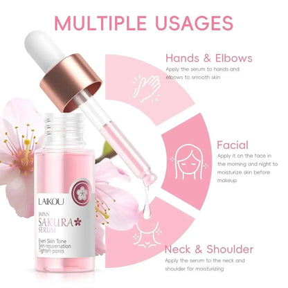 24pcs Sakura Skin Care Set Eye & Lip Masks Serum Nud Masks Cleanser Toner Essence Cream Moisturizing Smoothing Nourishing Beauty eprolo
