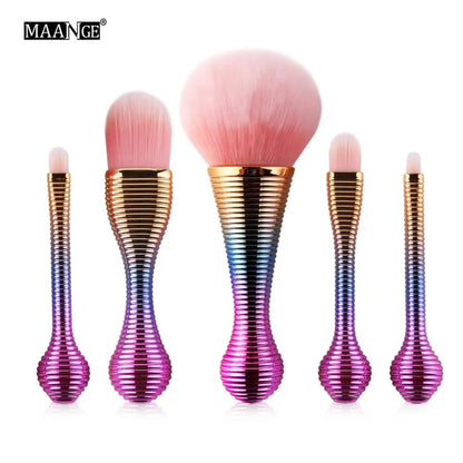 5PCS Rose Gold Mini Makeup Brush Set – Soft Cosmetic Brush Kit eprolo