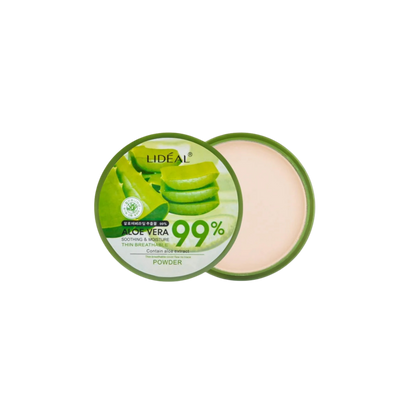 LIDEAL 99% Aloe Vera Pressed Powder – Oil Control & Hydrating Face Compact