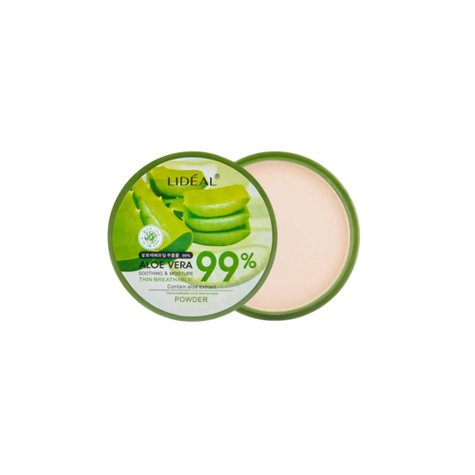 LIDEAL 99% Aloe Vera Pressed Powder – Oil Control & Hydrating Face Compact