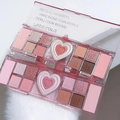 Adorable Heart Pink Eyeshadow Palette – Soft Romantic Glam eprolo