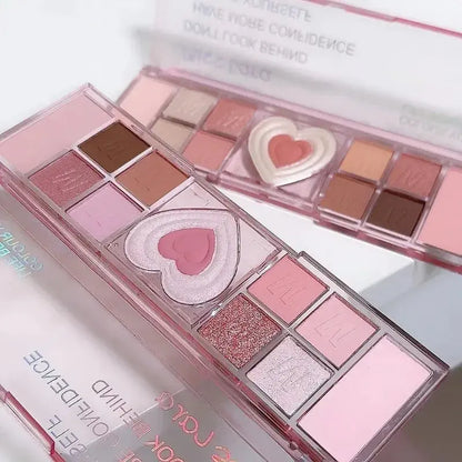 Adorable Heart Pink Eyeshadow Palette – Soft Romantic Glam eprolo