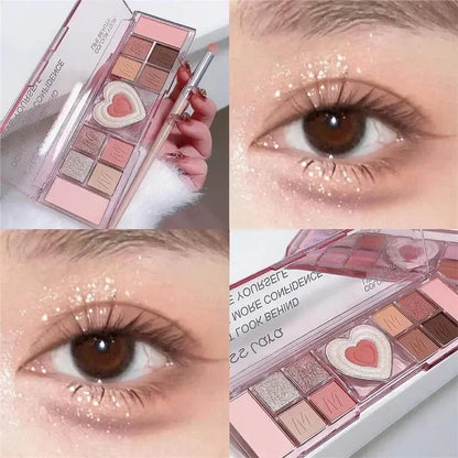 Adorable Heart Pink Eyeshadow Palette – Soft Romantic Glam eprolo