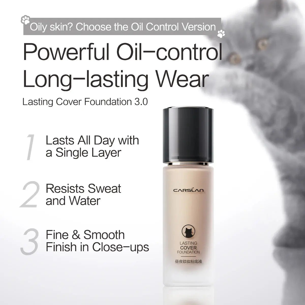 CARSLAN Lasting Foundation – 24H Full Coverage & Care eprolo