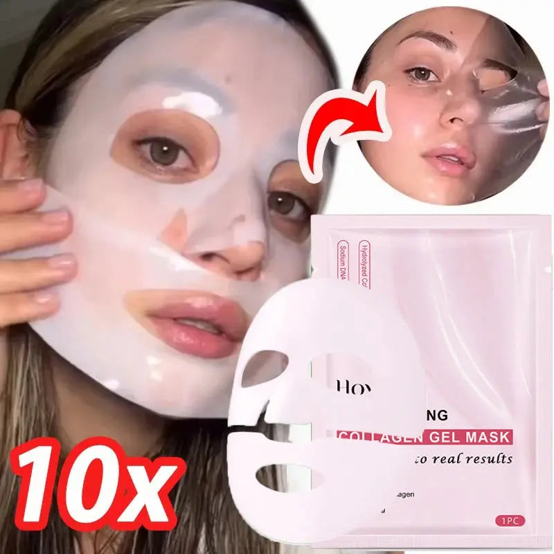 Collagen Gel Mask - HOYGI Pink Hydrogel Sheet Mask - The Little Corner Shop Online