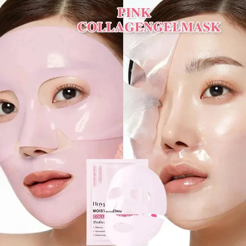 Collagen Gel Mask - HOYGI Pink Hydrogel Sheet Mask - The Little Corner Shop Online