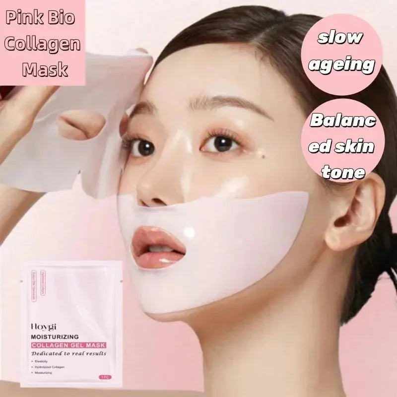 Collagen Gel Mask - HOYGI Pink Hydrogel Sheet Mask - The Little Corner Shop Online