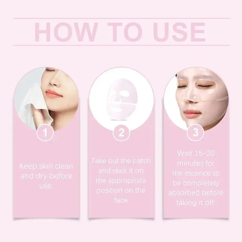 Collagen Gel Mask - HOYGI Pink Hydrogel Sheet Mask - The Little Corner Shop Online