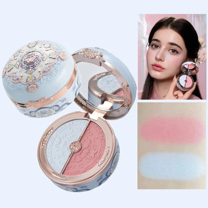 Flower Knows Butterfly Cloud Blush Duo Waterproof Long Lasting High Pigment Highlighting Powder Natural Glow Vegan Makeup - The Little Corner Shop Online