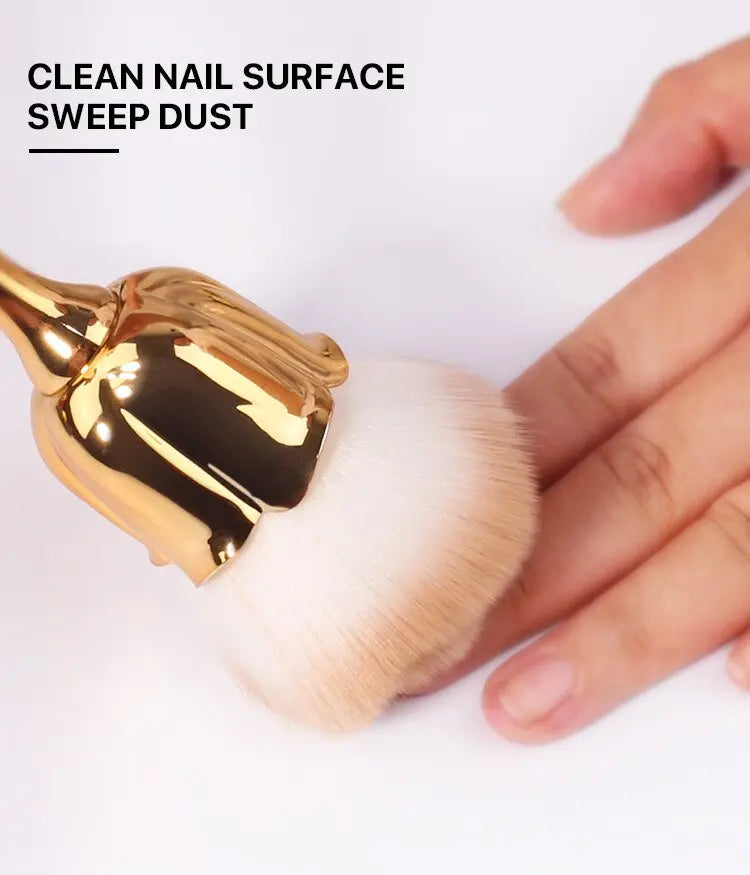 Flower Rose Nail Dust Brush | Manicure Nail Art Cleaning Tool eprolo
