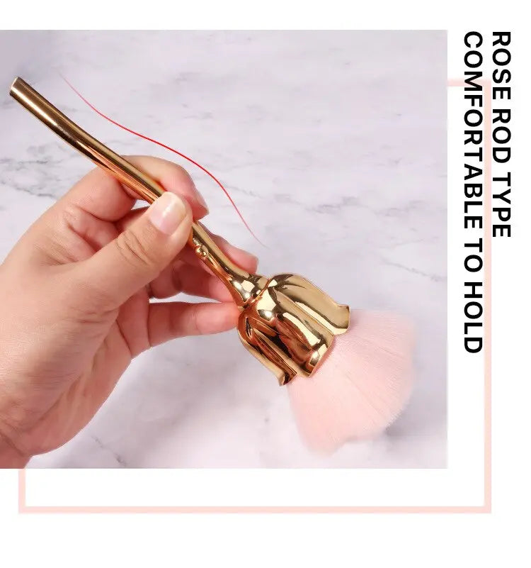 Flower Rose Nail Dust Brush | Manicure Nail Art Cleaning Tool eprolo