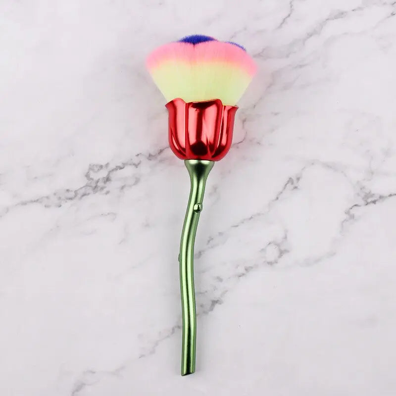 Flower Rose Nail Dust Brush | Manicure Nail Art Cleaning Tool eprolo