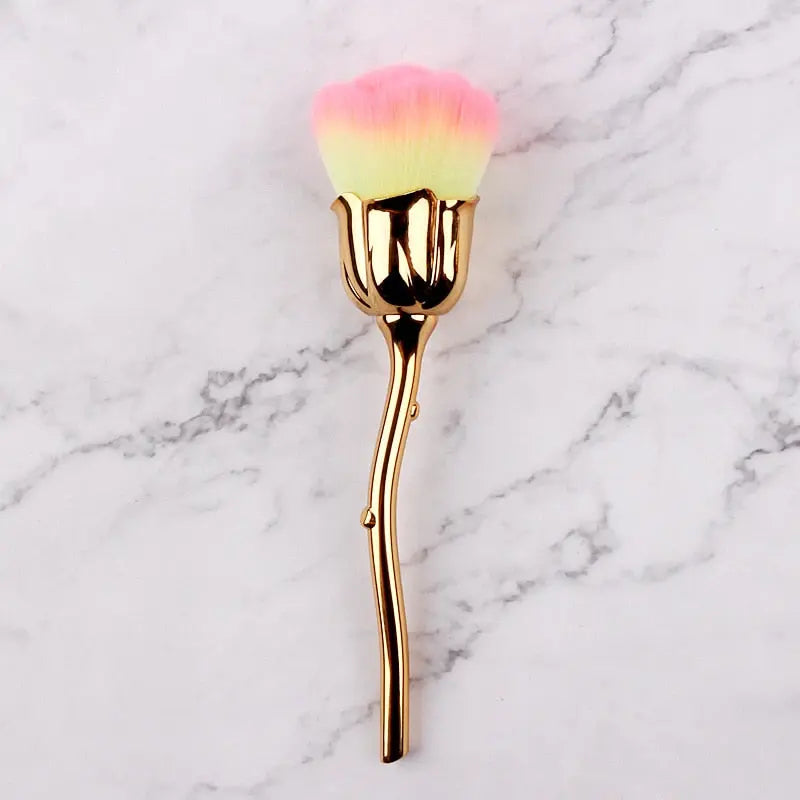 Flower Rose Nail Dust Brush | Manicure Nail Art Cleaning Tool eprolo