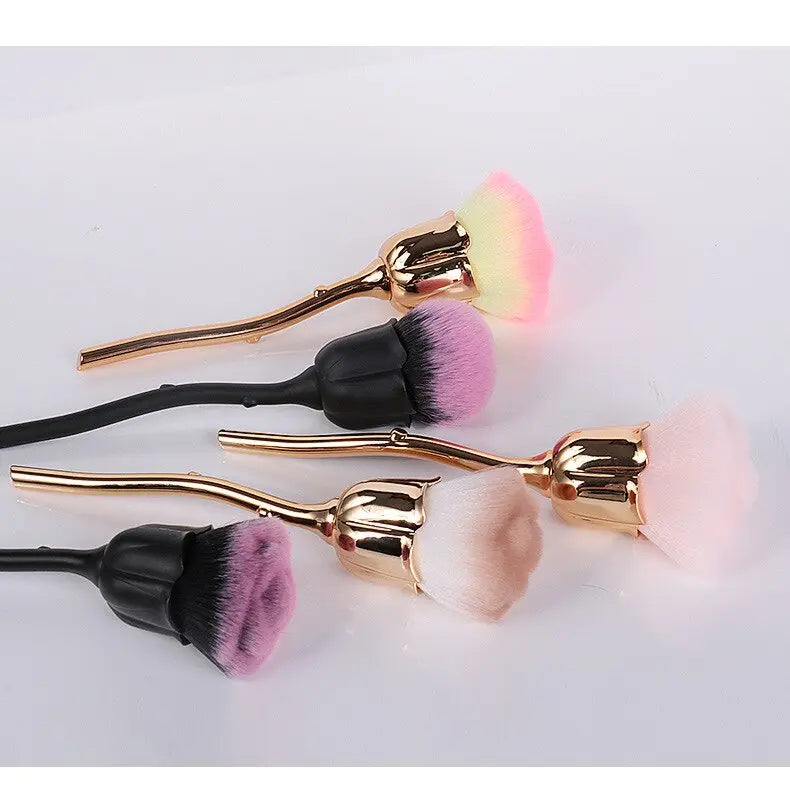 Flower Rose Nail Dust Brush | Manicure Nail Art Cleaning Tool eprolo