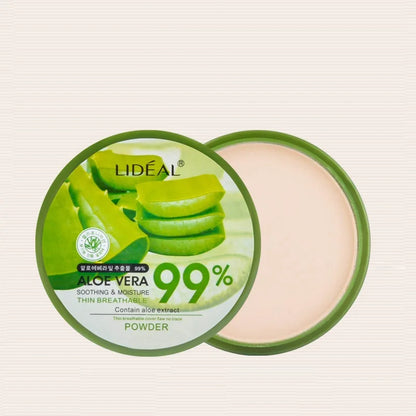 LIDEAL 99% Aloe Vera Pressed Powder – Oil Control & Hydrating Face Compact
