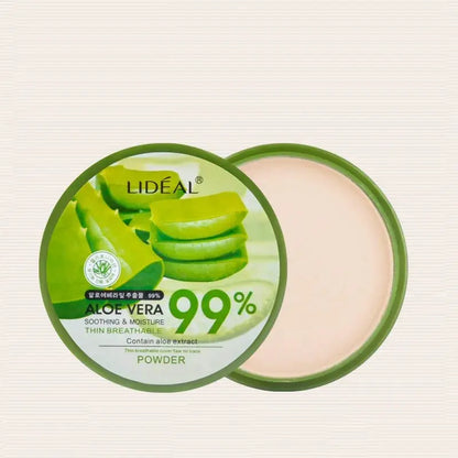 LIDEAL 99% Aloe Vera Pressed Powder – Oil Control & Hydrating Face Compact eprolo