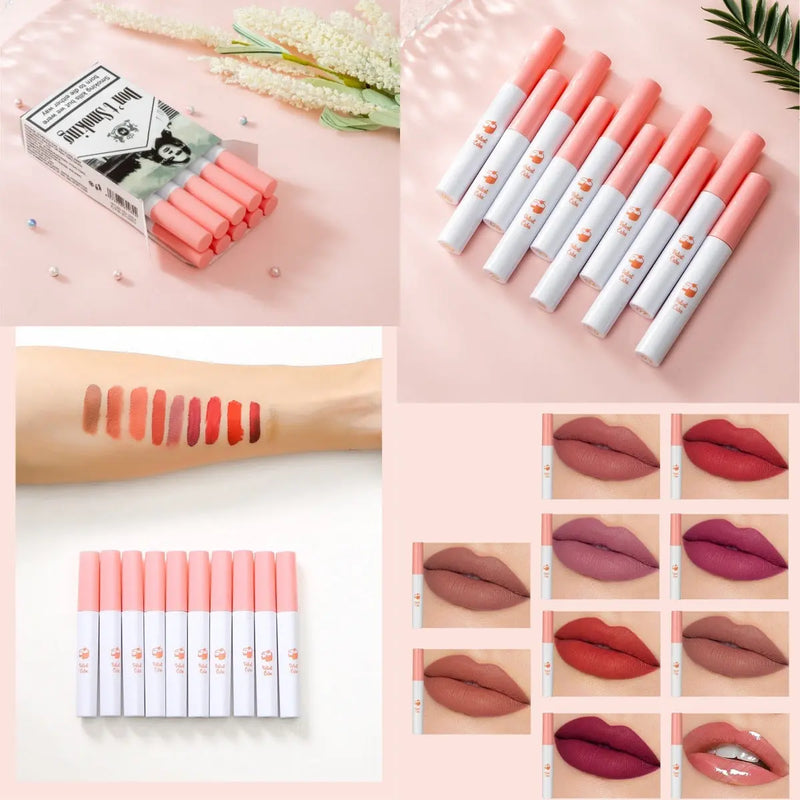 Lana Del Rey Matte Lipstick Set – 10 PCS Velvet Non-Stick Lip Gloss eprolo