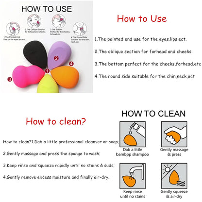 Makeup Sponge Set – 5Pcs Blender for Flawless Makeup Application - The Little Corner Shop Online