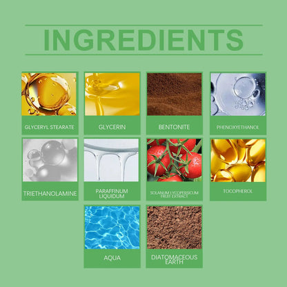 OUHOE Green Tomato Clay Mask – Detoxifying, Hydrating & Pore Cleanser eprolo