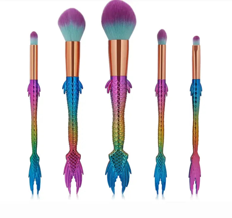 Professional Mermaid Makeup Brush Set 5 Pcs | Unicorn Makeup Tools eprolo