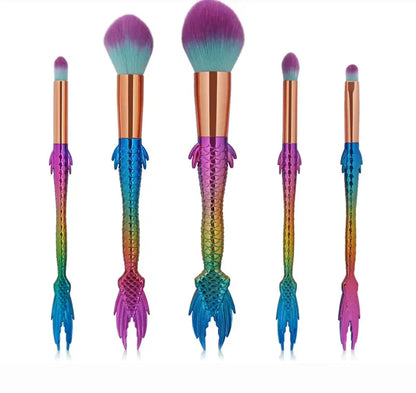 Professional Mermaid Makeup Brush Set 5 Pcs | Unicorn Makeup Tools eprolo