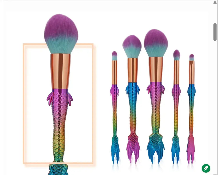 Professional Mermaid Makeup Brush Set 5 Pcs | Unicorn Makeup Tools eprolo