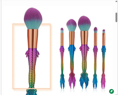 Professional Mermaid Makeup Brush Set 5 Pcs | Unicorn Makeup Tools eprolo