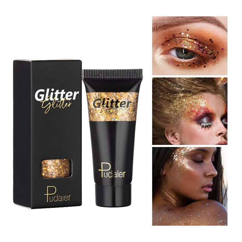 Pudaier Monochrome Glitter Eyeshadow – 12 Color Liquid Shimmer eprolo