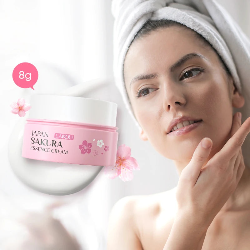 LAIKOU Japan Sakura Essence Cream Repair Anti Wrinkle Cherry Blossoms Whitening Moisturizing Face Skin Care