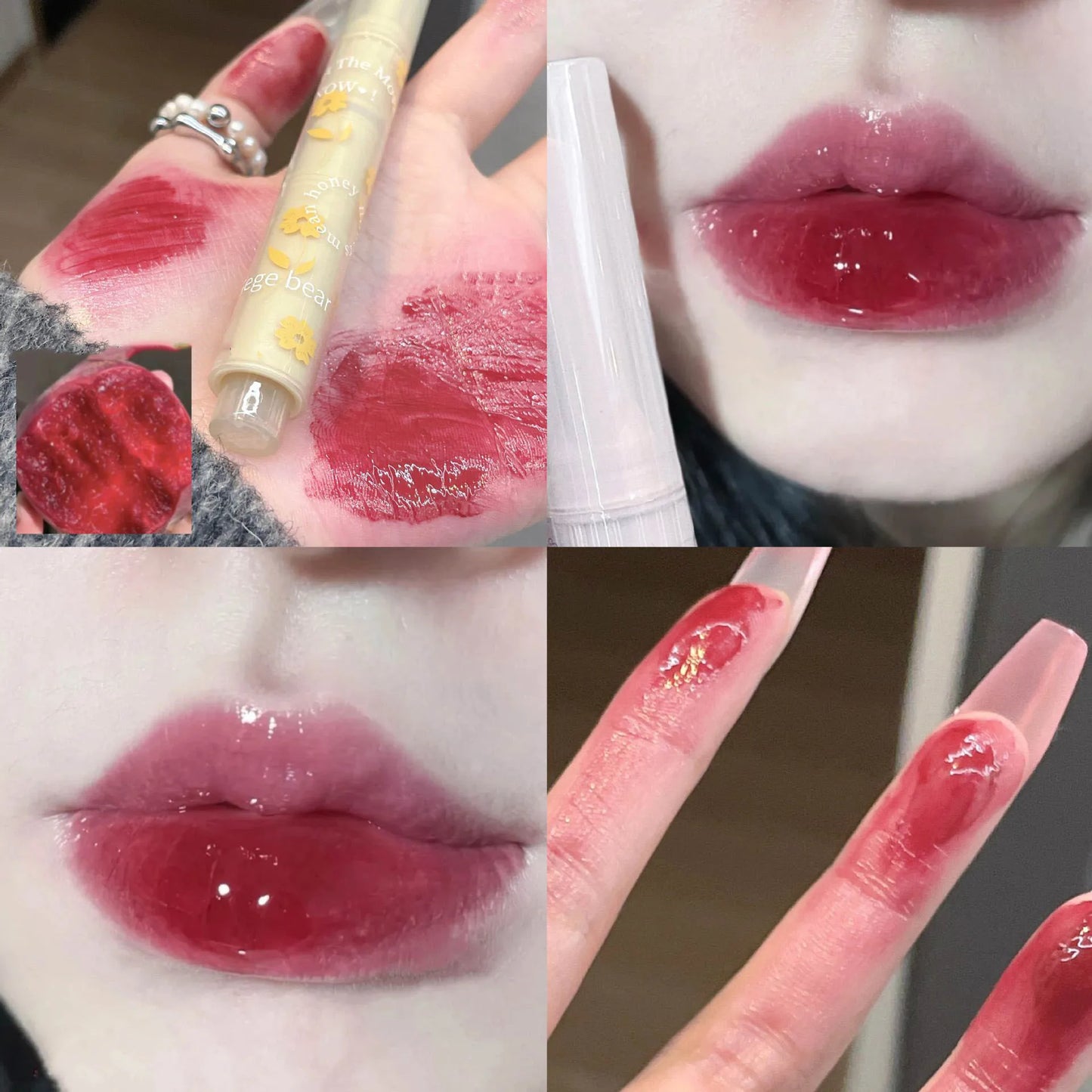 Adorable Heart Glossy Lip Tint – High Shine & Long Wear