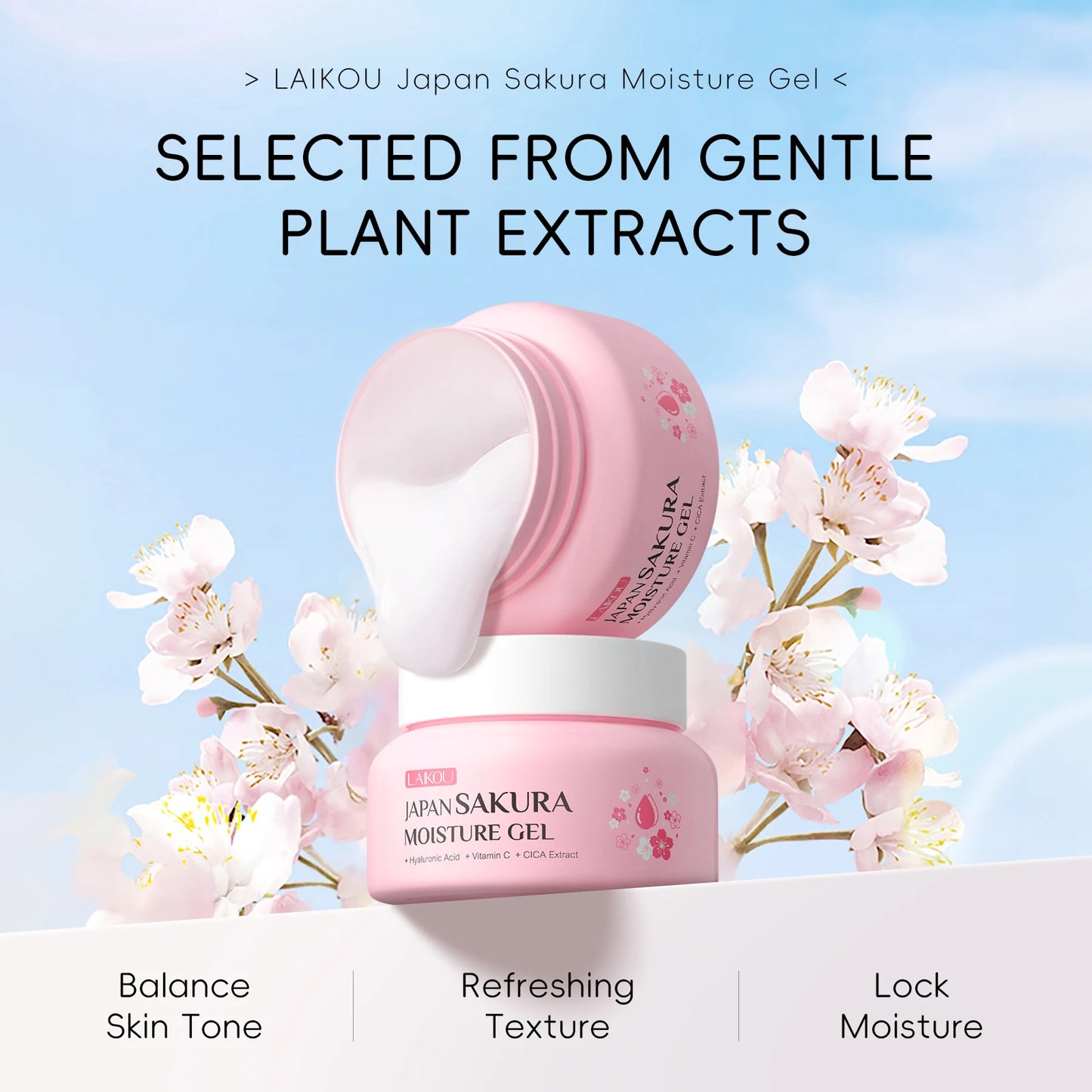 LAIKOU Japan Sakura Essence Cream Repair Anti Wrinkle Cherry Blossoms Whitening Moisturizing Face Skin Care