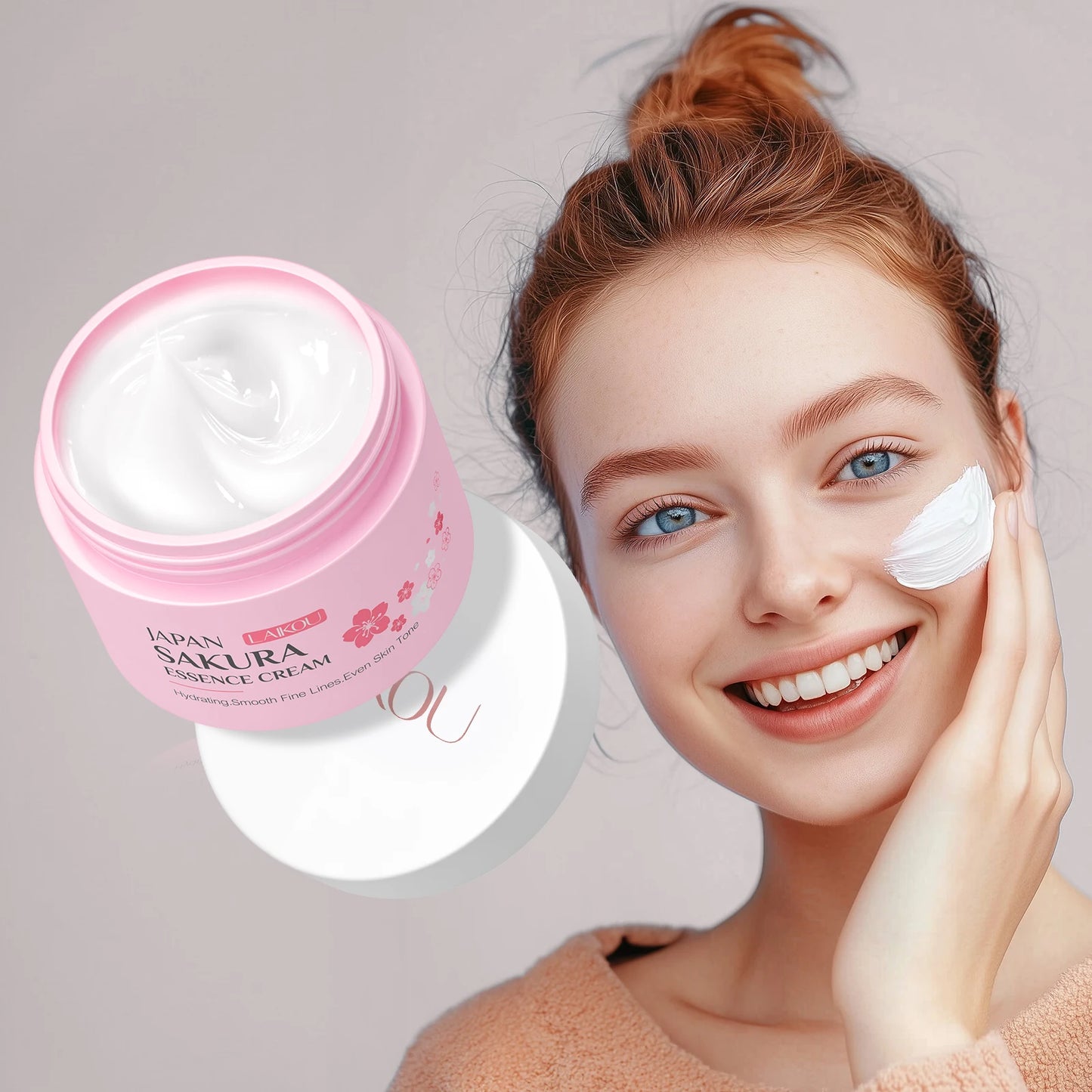 LAIKOU Japan Sakura Essence Cream Repair Anti Wrinkle Cherry Blossoms Whitening Moisturizing Face Skin Care