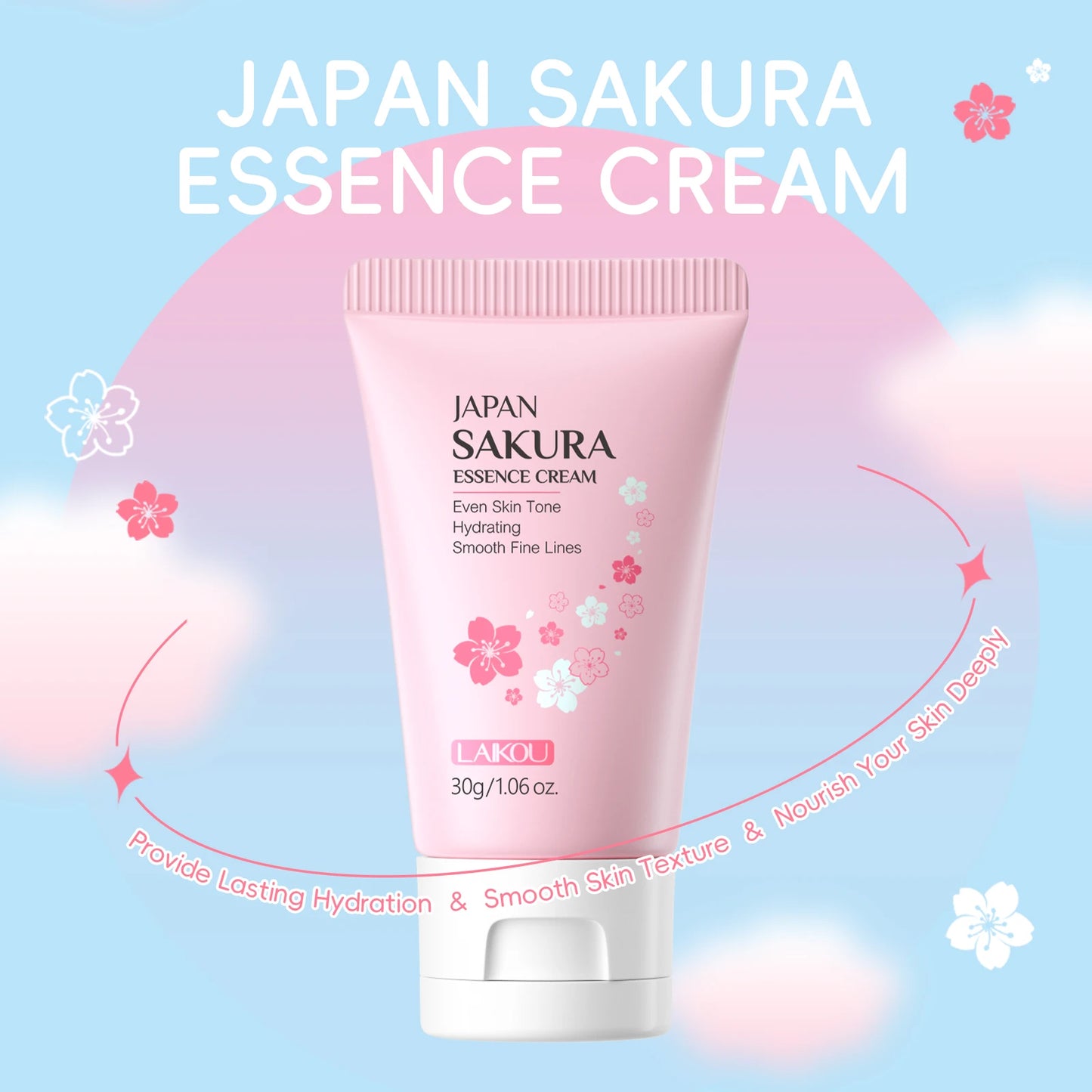 LAIKOU Japan Sakura Essence Cream Repair Anti Wrinkle Cherry Blossoms Whitening Moisturizing Face Skin Care