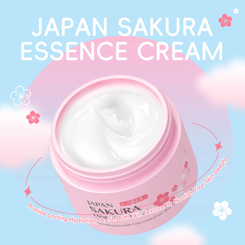 LAIKOU Japan Sakura Essence Cream Repair Anti Wrinkle Cherry Blossoms Whitening Moisturizing Face Skin Care