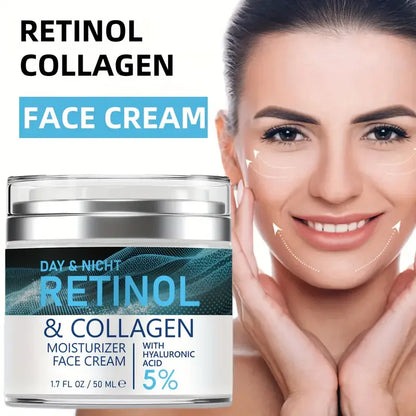 Retinol & Collagen Face Cream – Anti-Wrinkle Day & Night Moisturizer 50ml