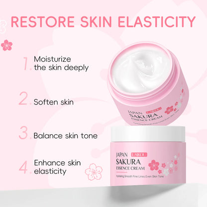 LAIKOU Japan Sakura Essence Cream Repair Anti Wrinkle Cherry Blossoms Whitening Moisturizing Face Skin Care
