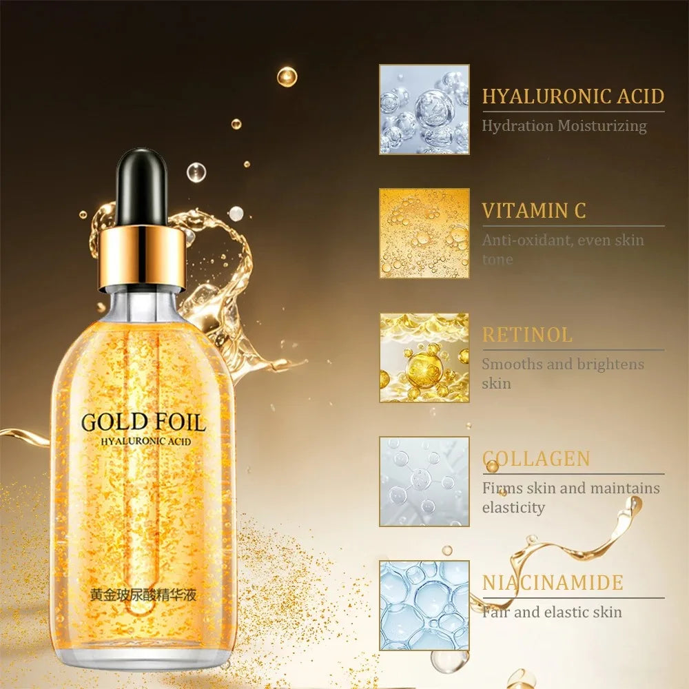 24K Gold Hyaluronic Acid Serum by GOLD FOIL – Luxury Hydration & Radiance