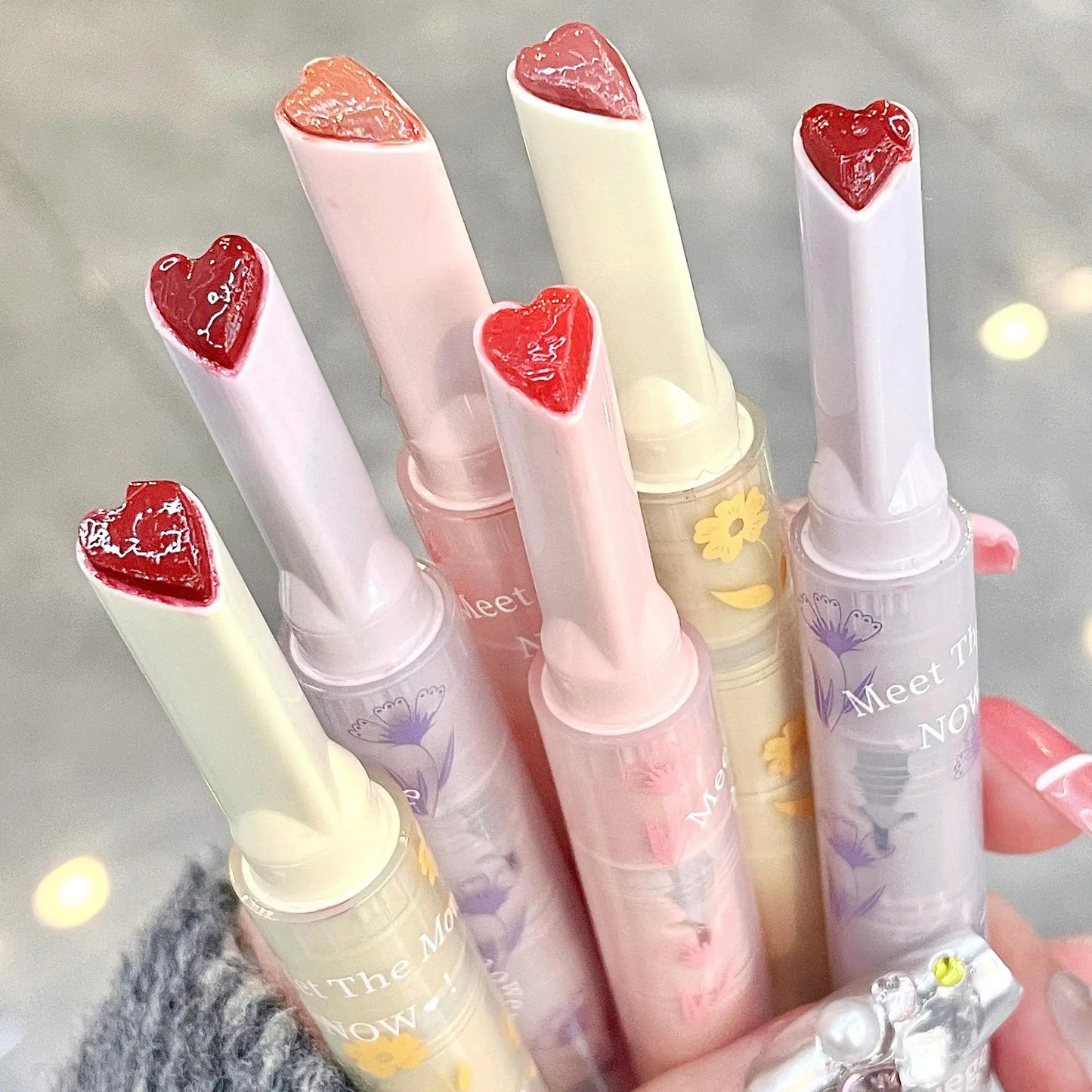 Adorable Heart Glossy Lip Tint – High Shine & Long Wear