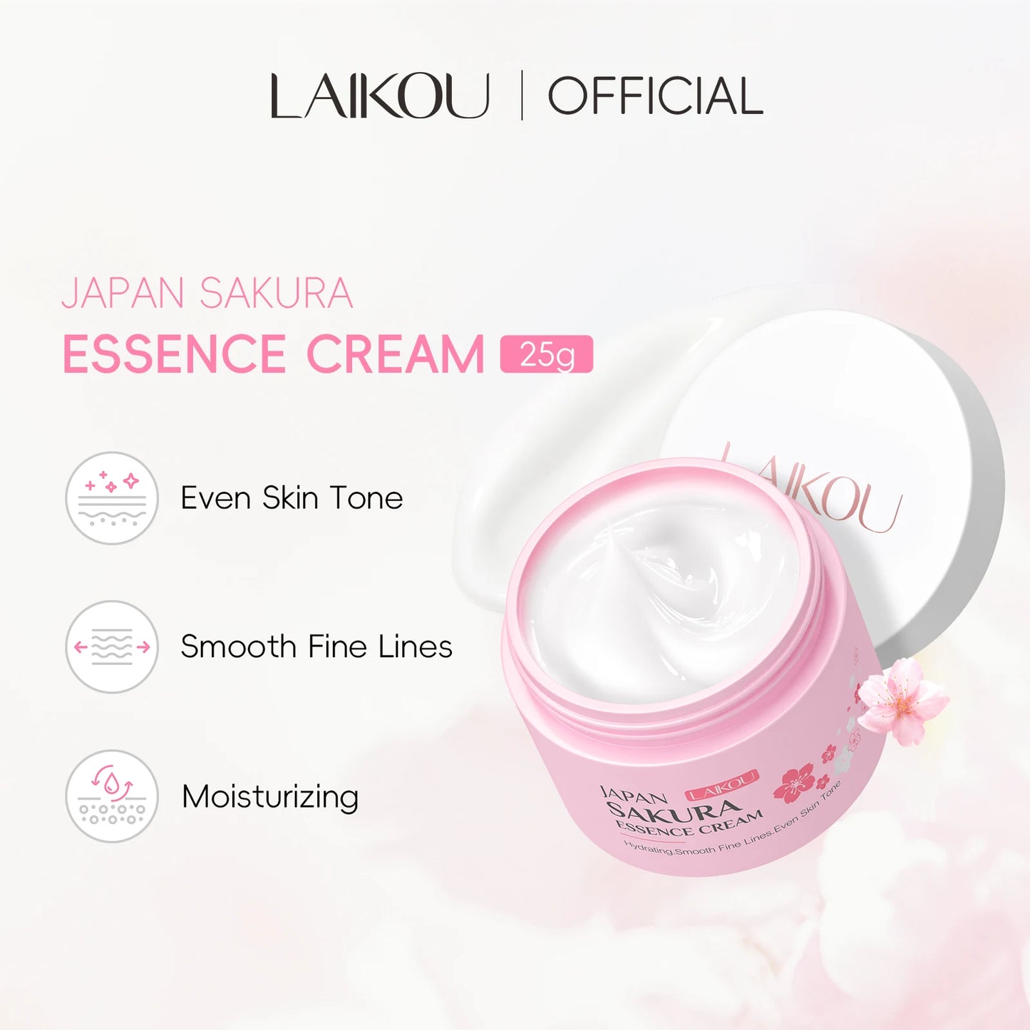 LAIKOU Japan Sakura Essence Cream Repair Anti Wrinkle Cherry Blossoms Whitening Moisturizing Face Skin Care