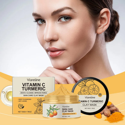 Viareline Vitamin C Mud Mask – Deep Clean, Hydrate & Brighten Skin eprolo