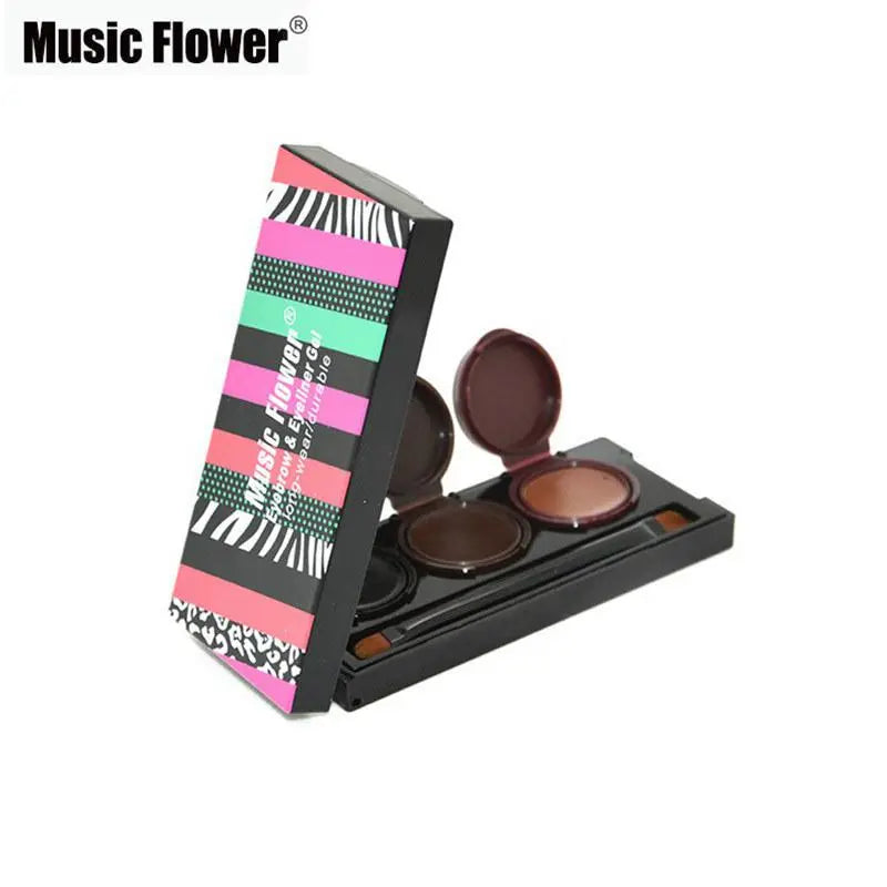 Music Flower Eyeliner Gel & Eyebrow Palette–Waterproof & Long-Lasting - The Little Corner Shop Online